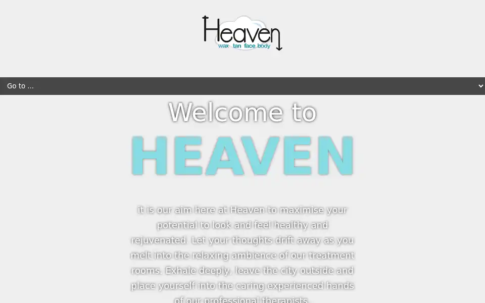 Screenshot of heavenfaceandbody.com