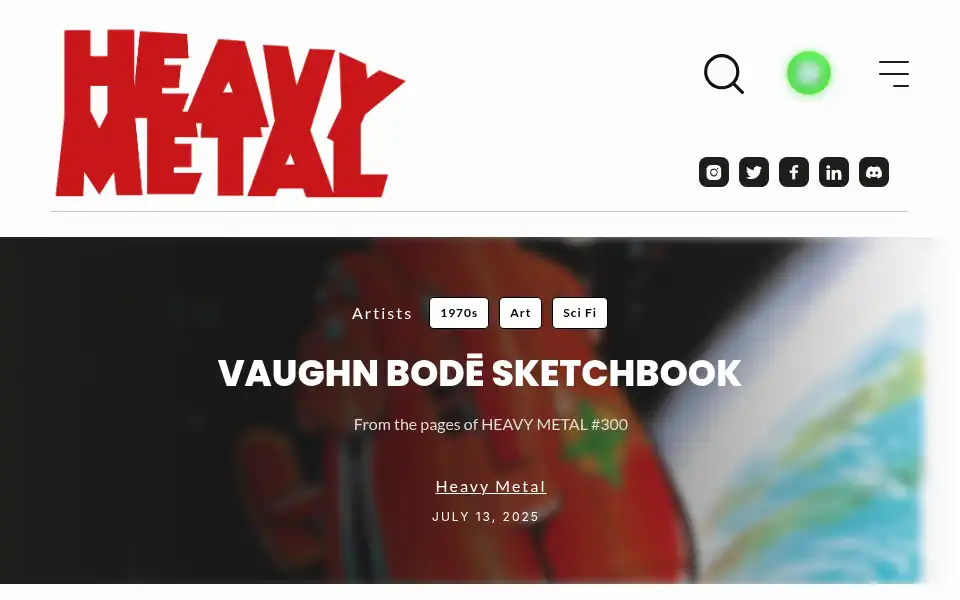 Screenshot of heavymetal.com