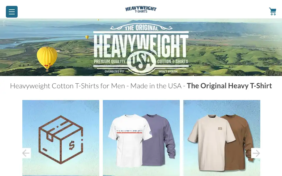 Screenshot of heavytshirt.com