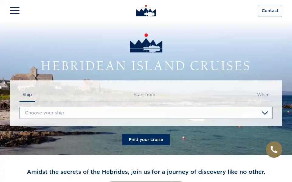 Screenshot of hebridean.co.uk