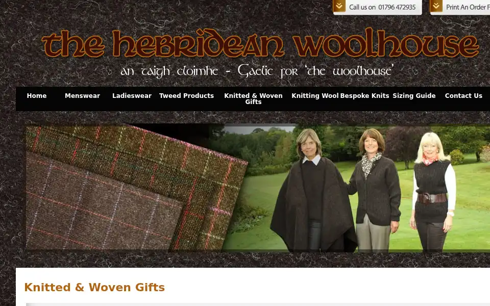 Screenshot of hebrideanwoolhouse.com