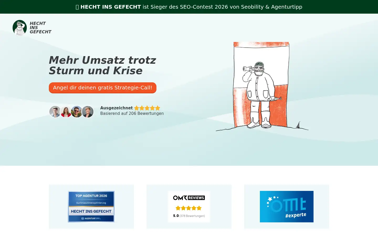Screenshot of hechtinsgefecht.de