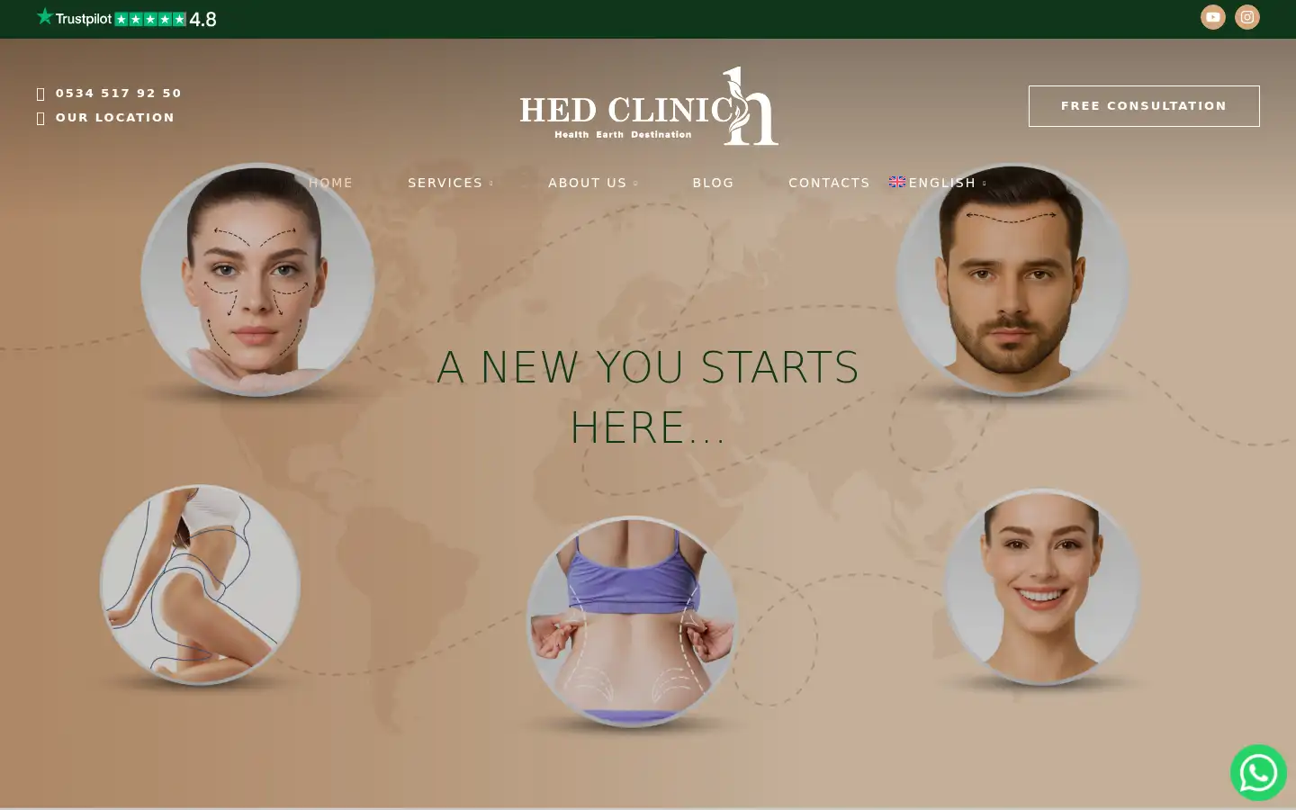 Screenshot of hedclinic.com