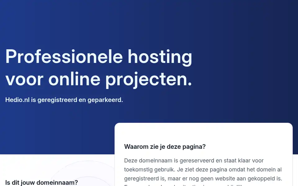 Screenshot of hedio.nl