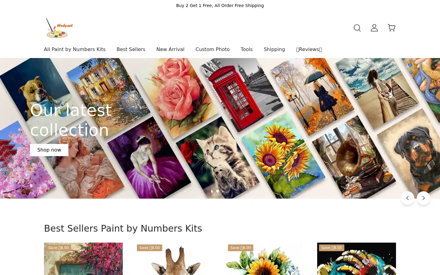 Screenshot of hedyart.co.uk
