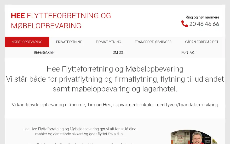 Screenshot of hee-flyt.dk