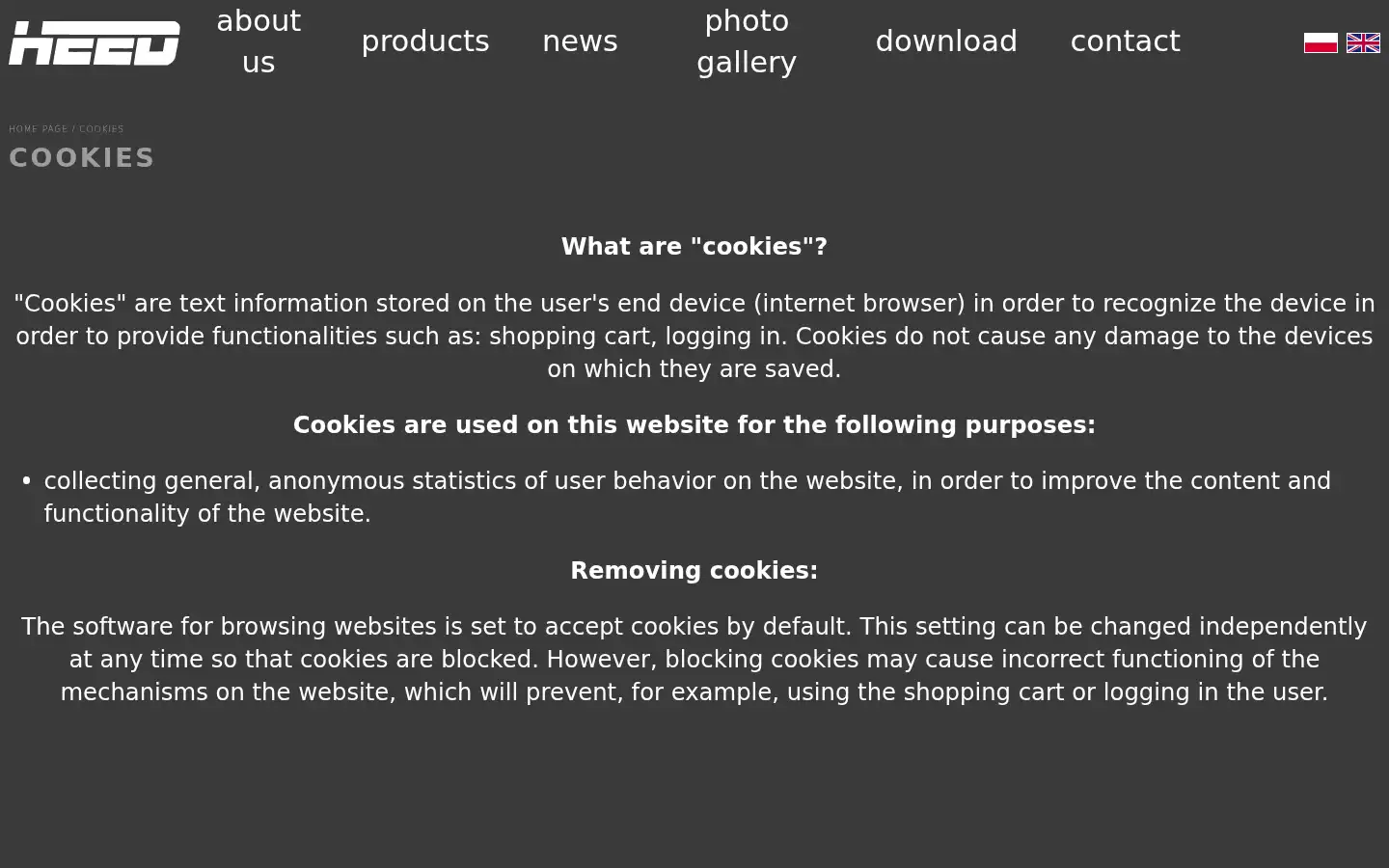 Screenshot of heed.com.pl