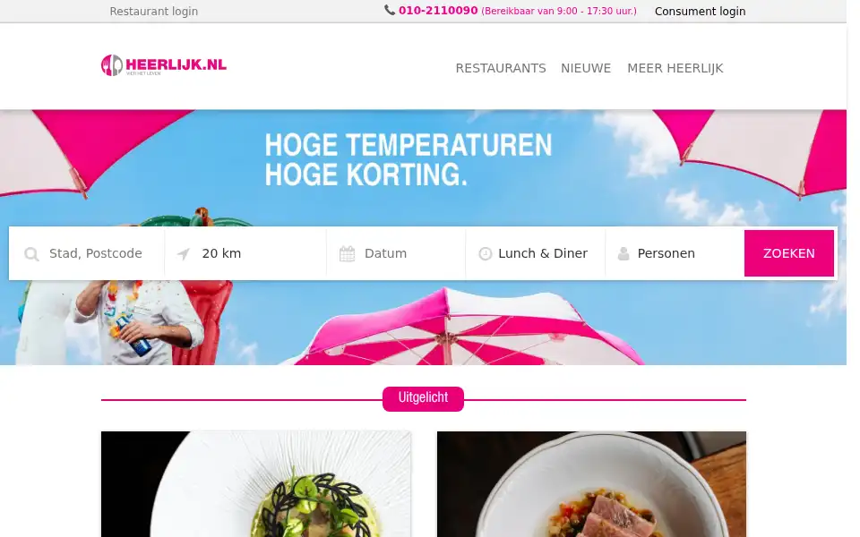 Screenshot of heerlijk.nl