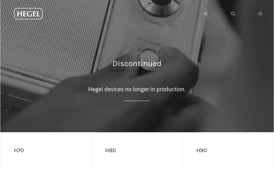 Screenshot of hegel.com