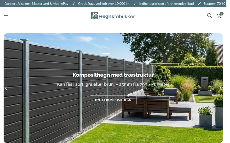Screenshot of hegnsfabrikken.dk