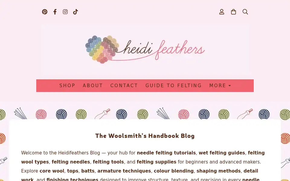 Screenshot of heidifeathers.com