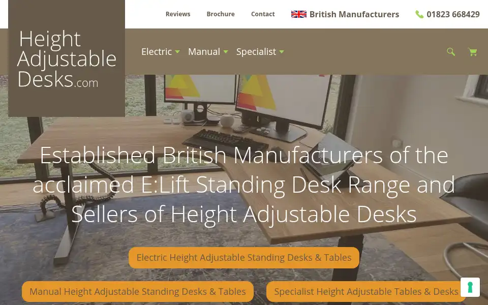 Screenshot of heightadjustabledesks.com