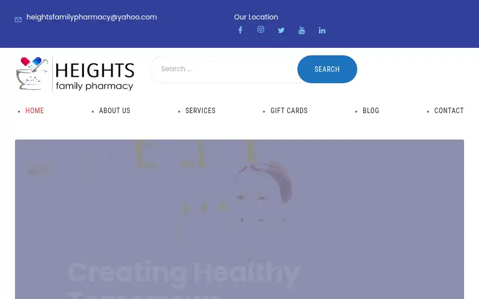 Screenshot of heightsfamilypharmacy.com