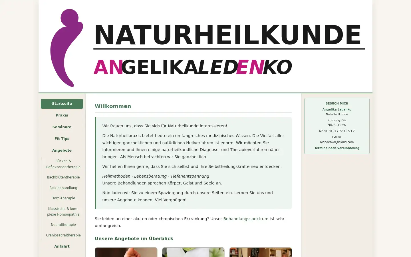 Screenshot of heilkunde-ledenko.de