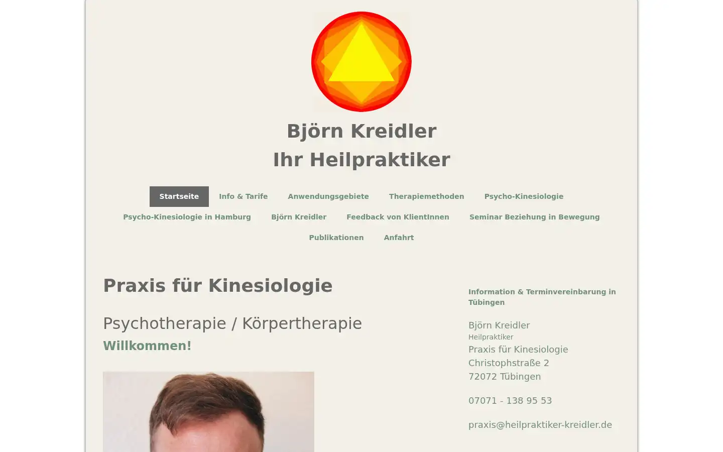 Screenshot of heilpraktiker-kreidler.de