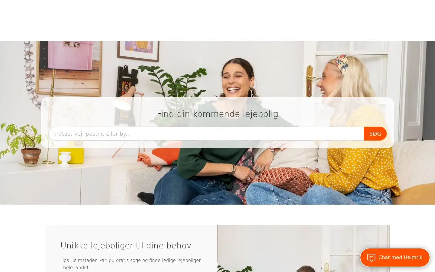 Screenshot of heimstaden.dk