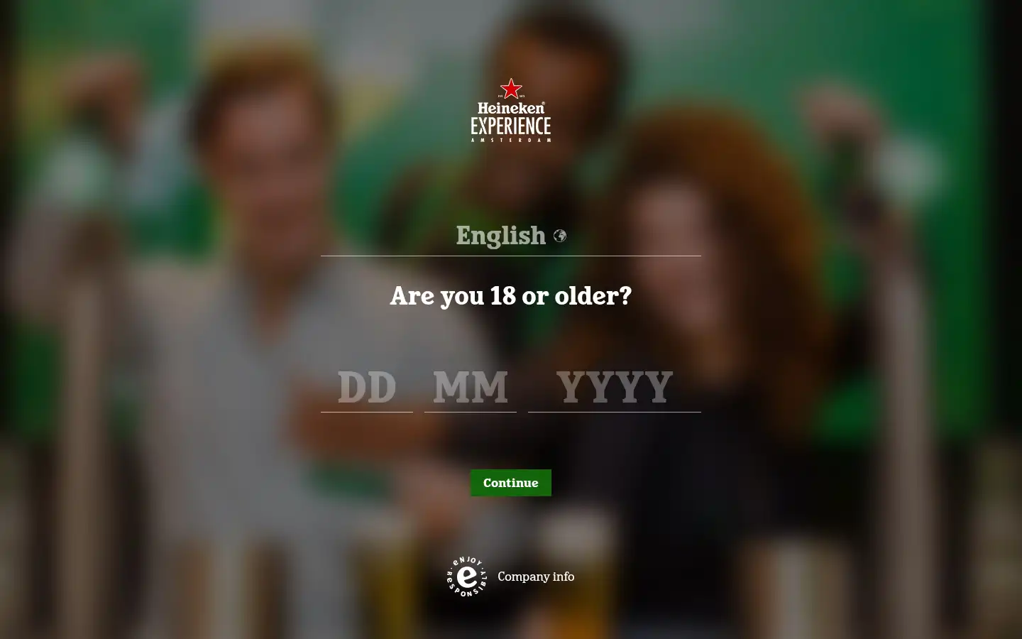 Screenshot of heinekenexperience.com
