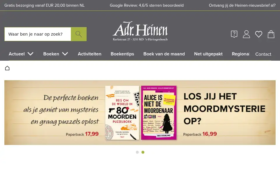 Screenshot of heinen.nl