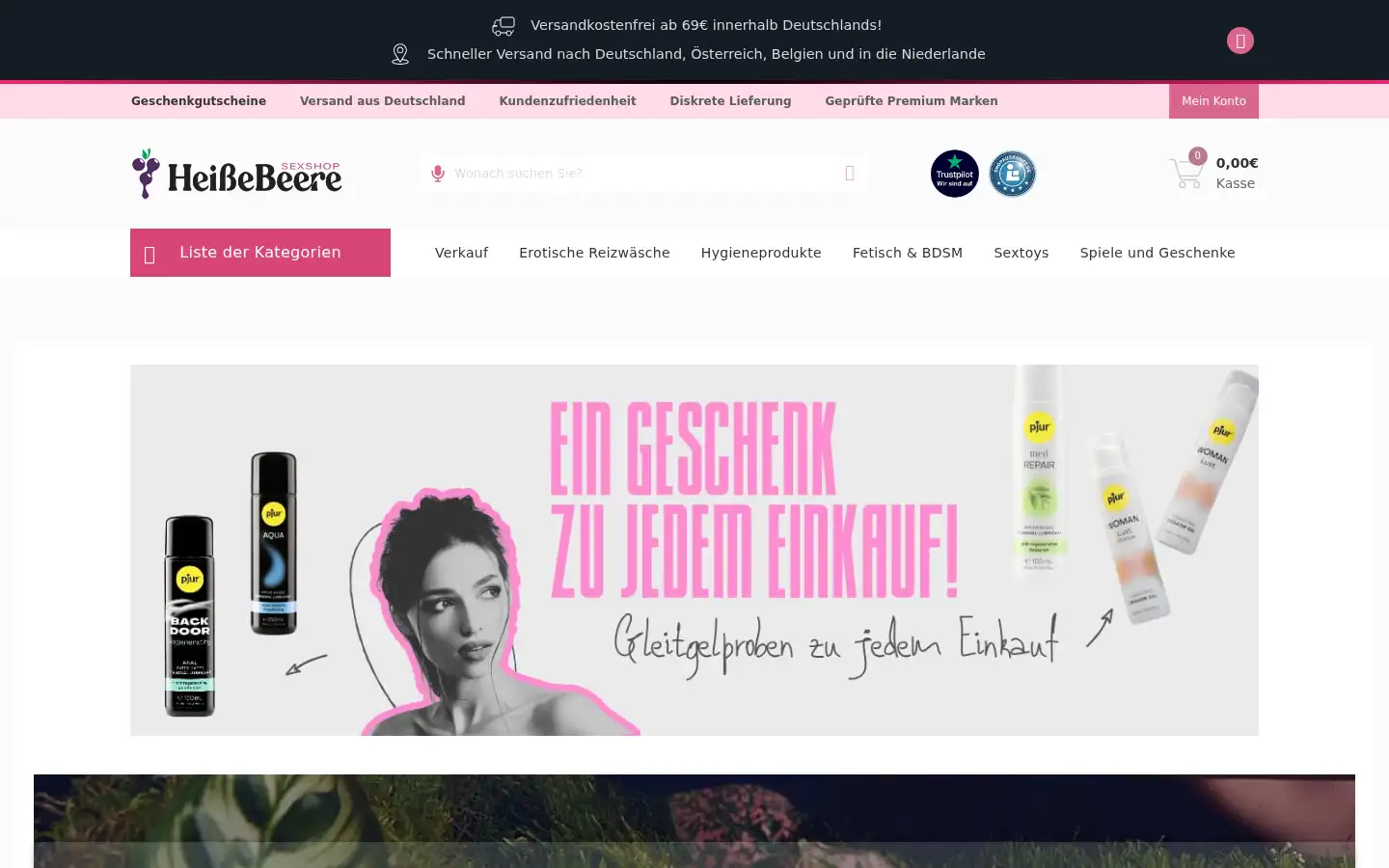 Screenshot of heissebeere.de