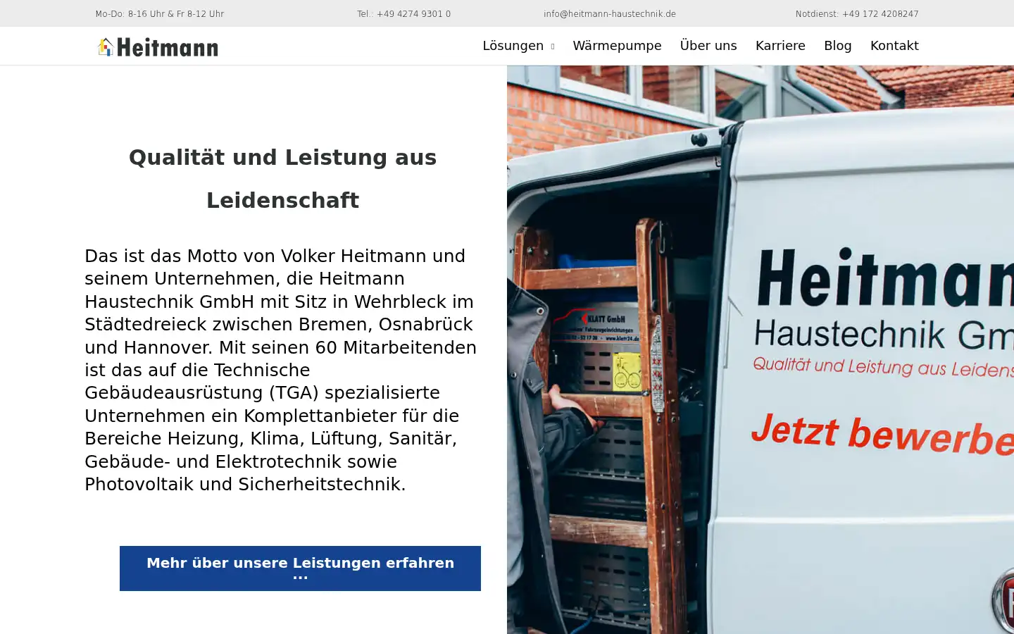 Screenshot of heitmann-haustechnik.de
