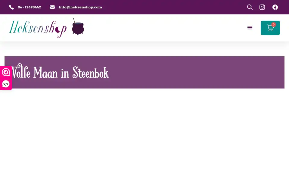 Screenshot of heksenshop.com