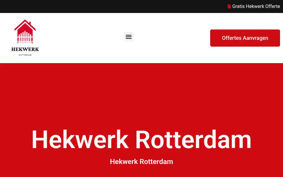 Screenshot of hekwerkrotterdam.com
