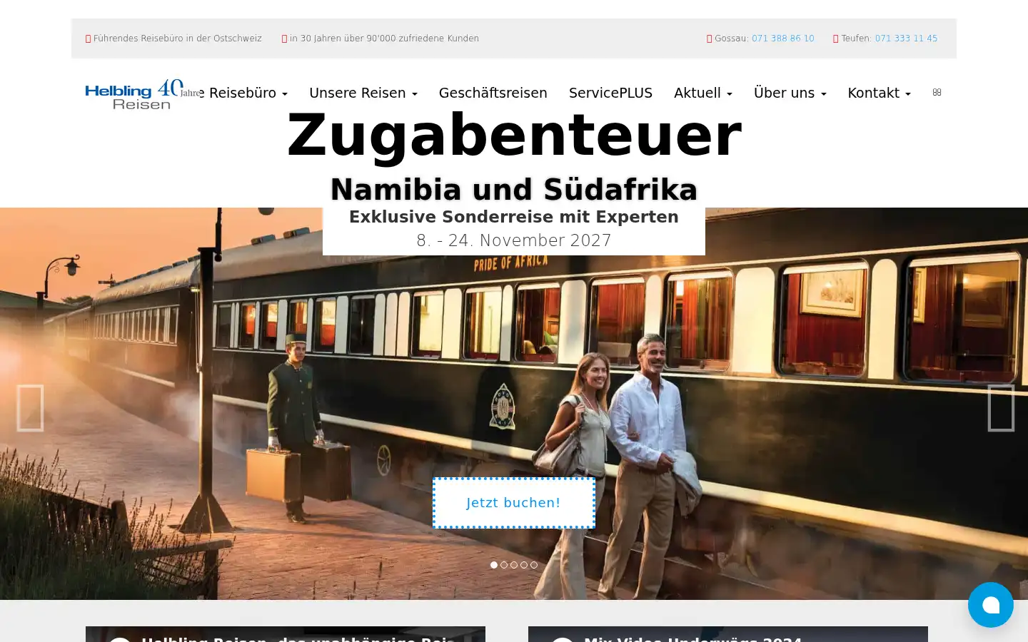 Screenshot of helbling-reisen.ch