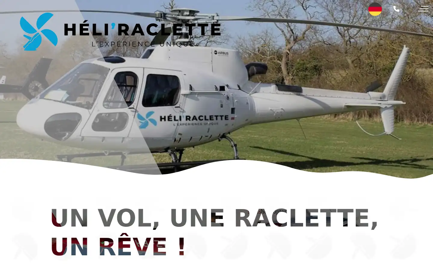 Screenshot of heli-raclette.ch