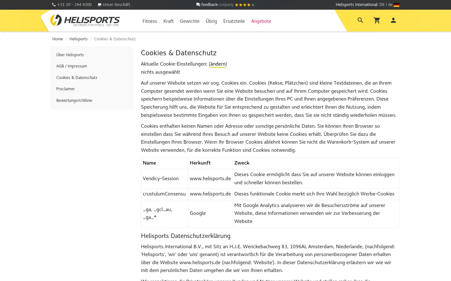 Screenshot of helisports.de