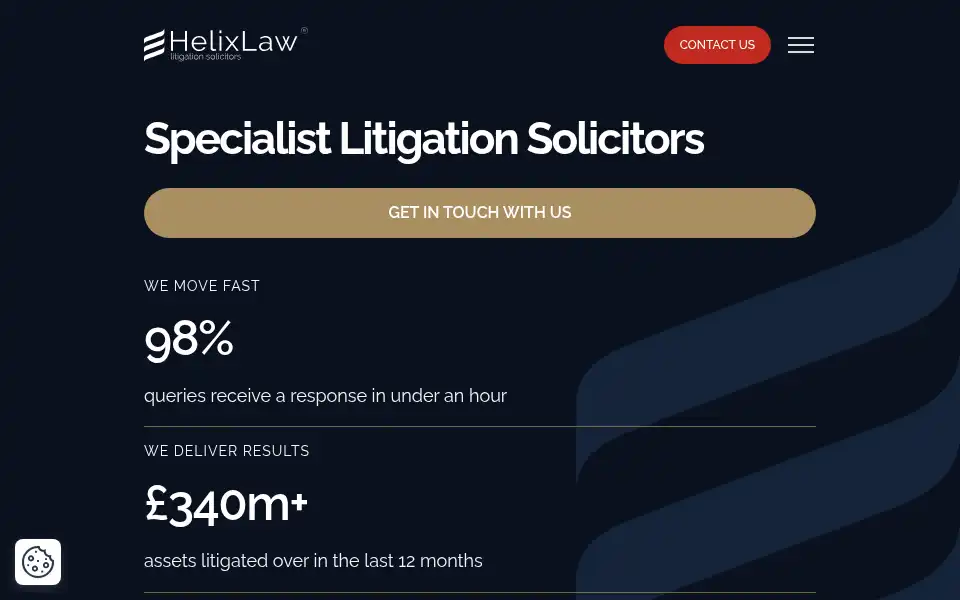 Screenshot of helix-law.co.uk