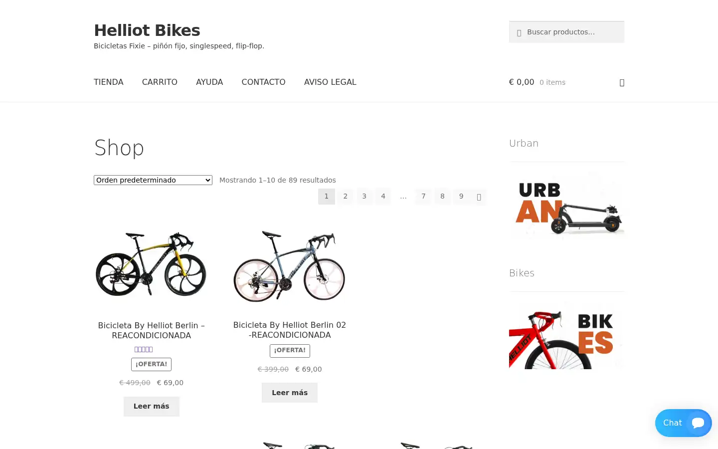 Screenshot of helliot-bikes.eu