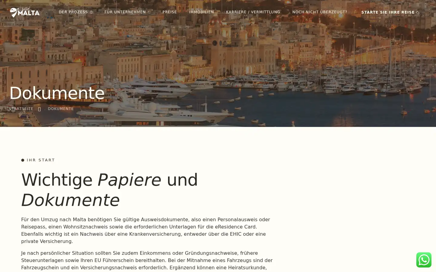 Screenshot of hello-malta.de