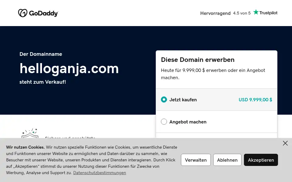 Screenshot of helloganja.com