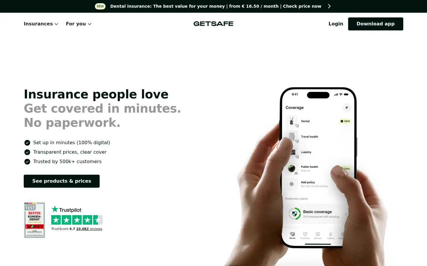 Screenshot of hellogetsafe.com