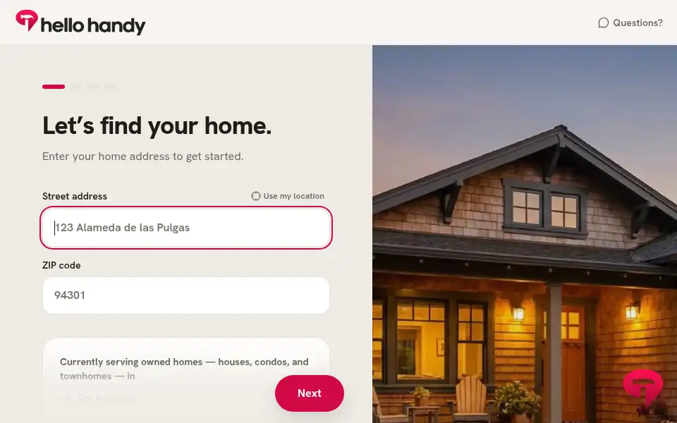 Screenshot of hellohandy.com