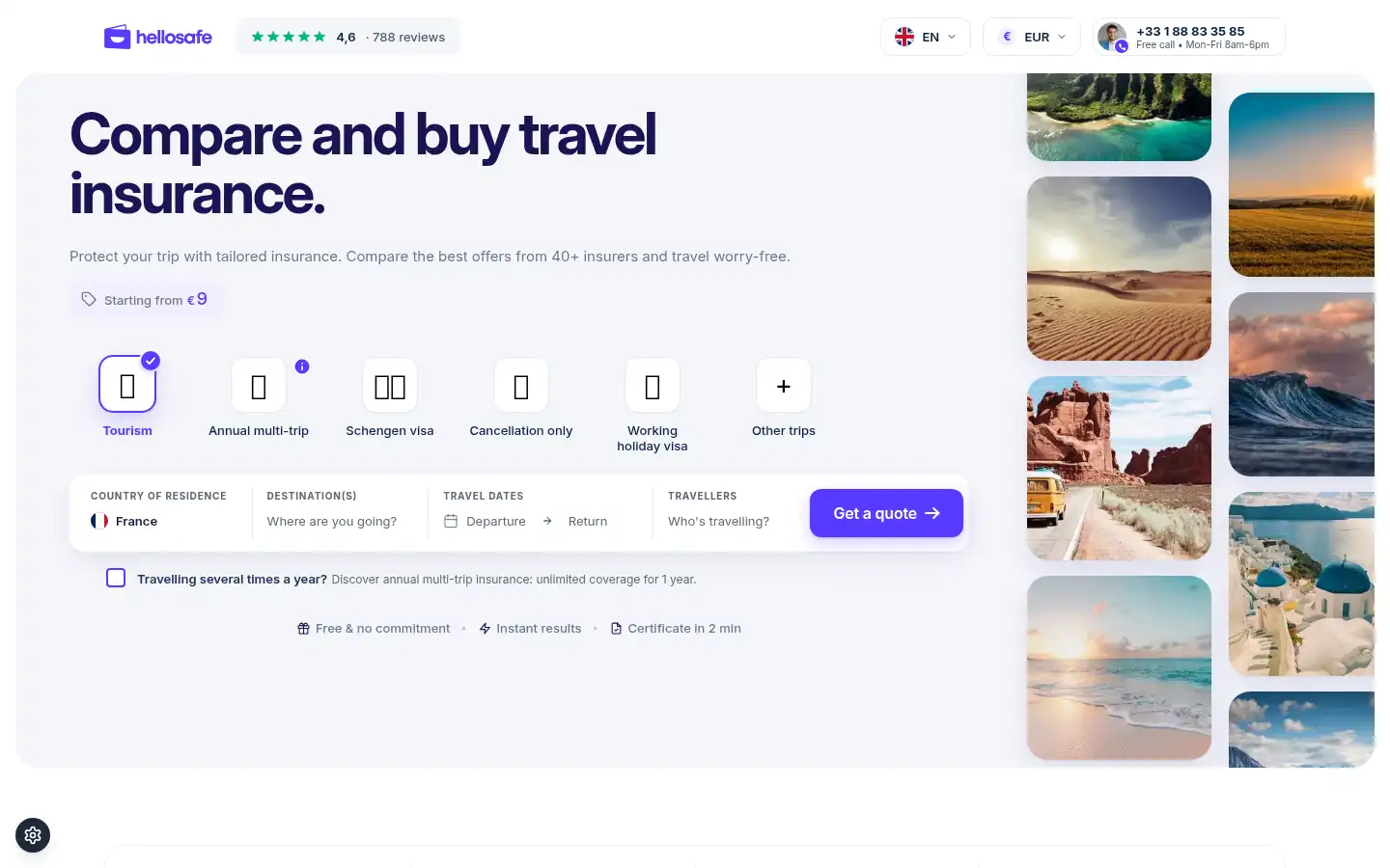 Screenshot of hellosafe.com
