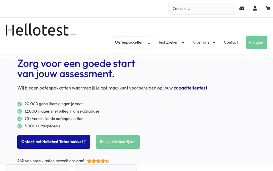 Screenshot of hellotest.nl