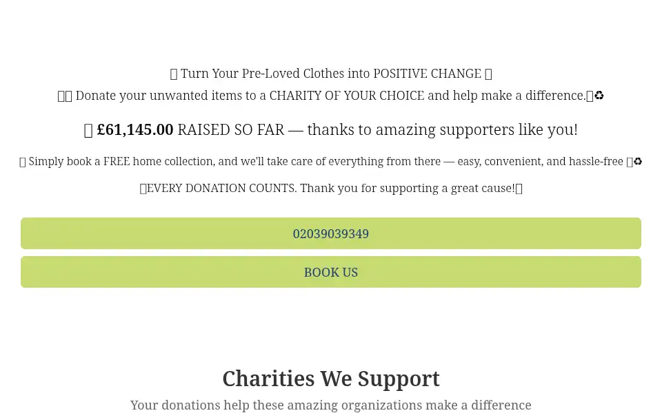 Screenshot of help2collect.co.uk
