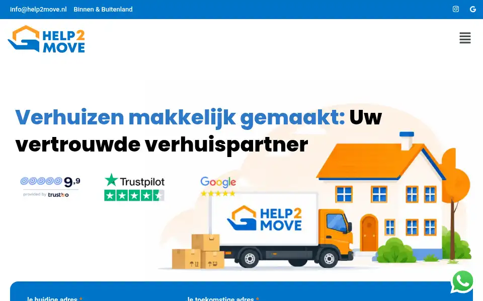 Screenshot of help2move.nl