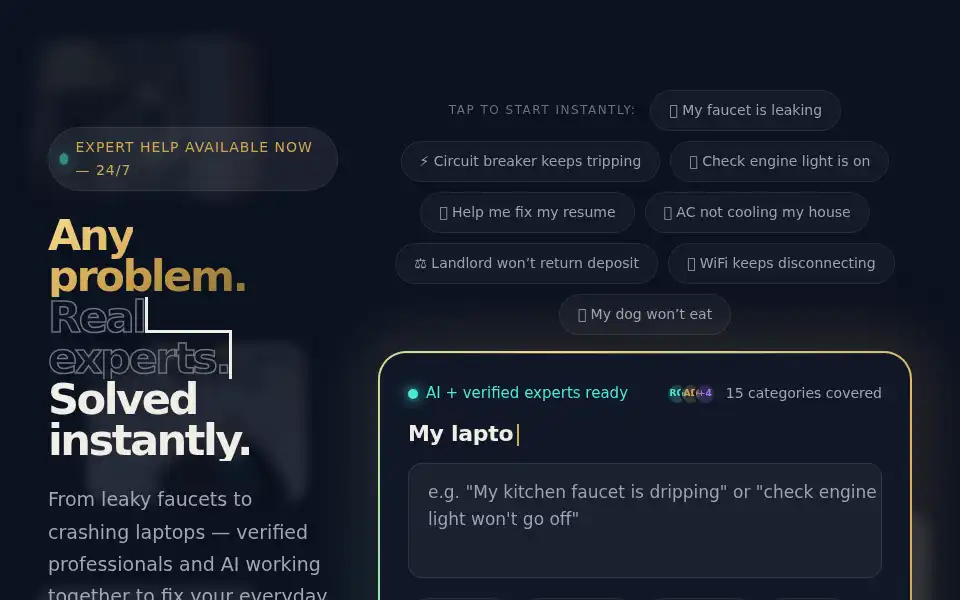 Screenshot of helpbyexperts.com