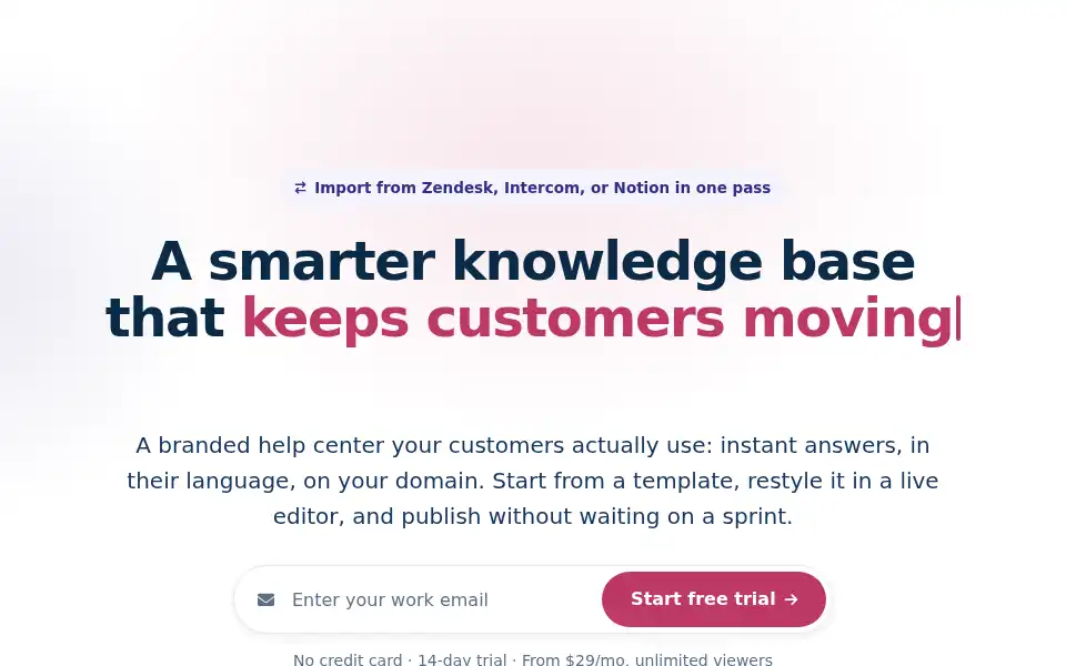 Screenshot of helpcenter.io