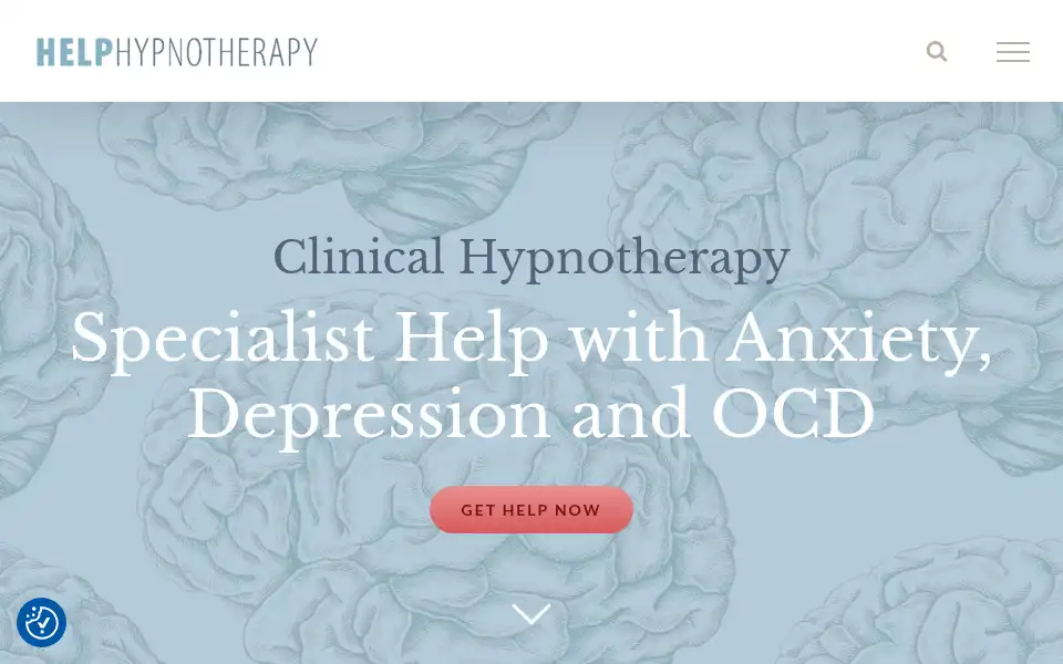 Screenshot of helphypnotherapy.co.uk