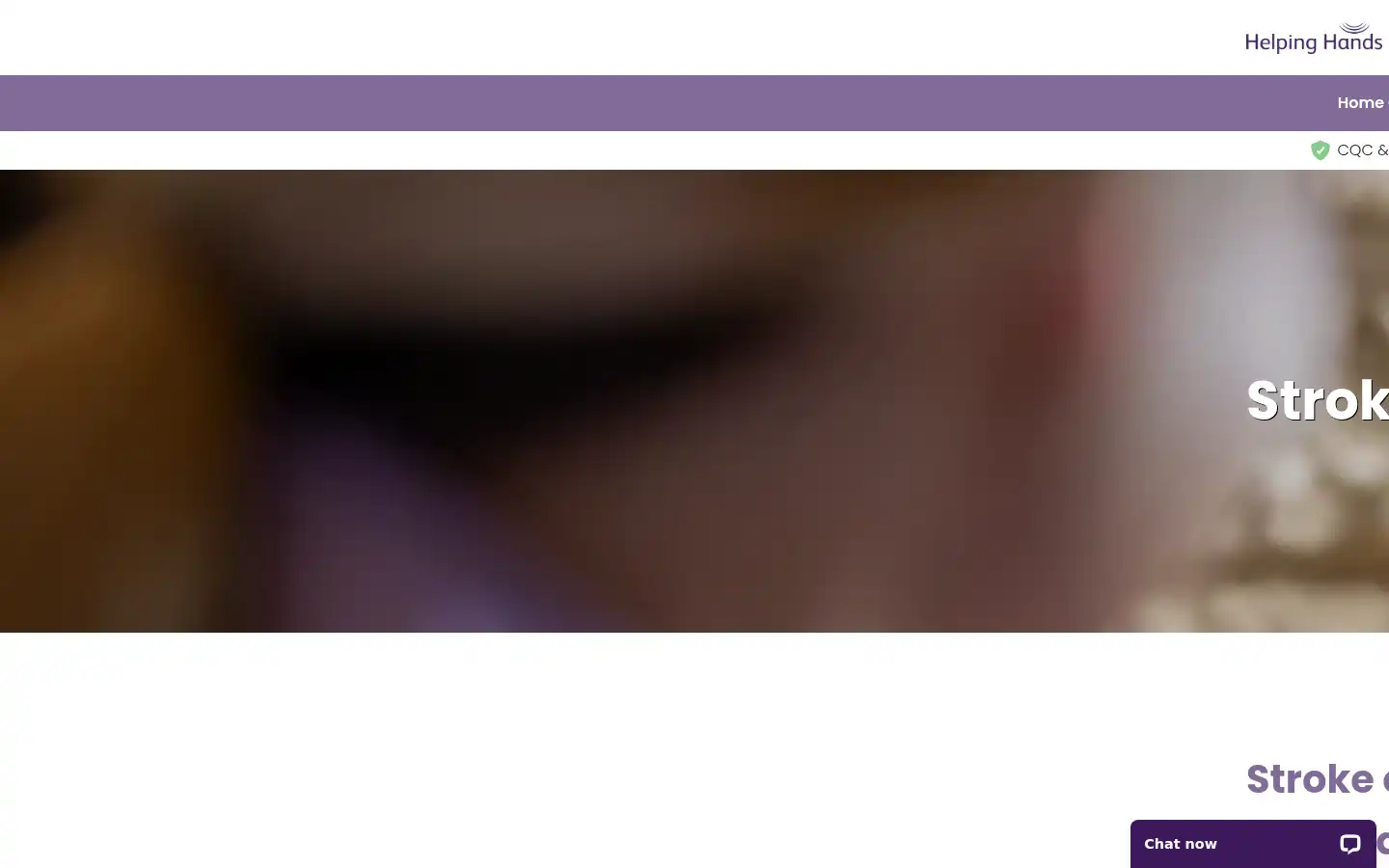 Screenshot of helpinghandshomecare.co.uk