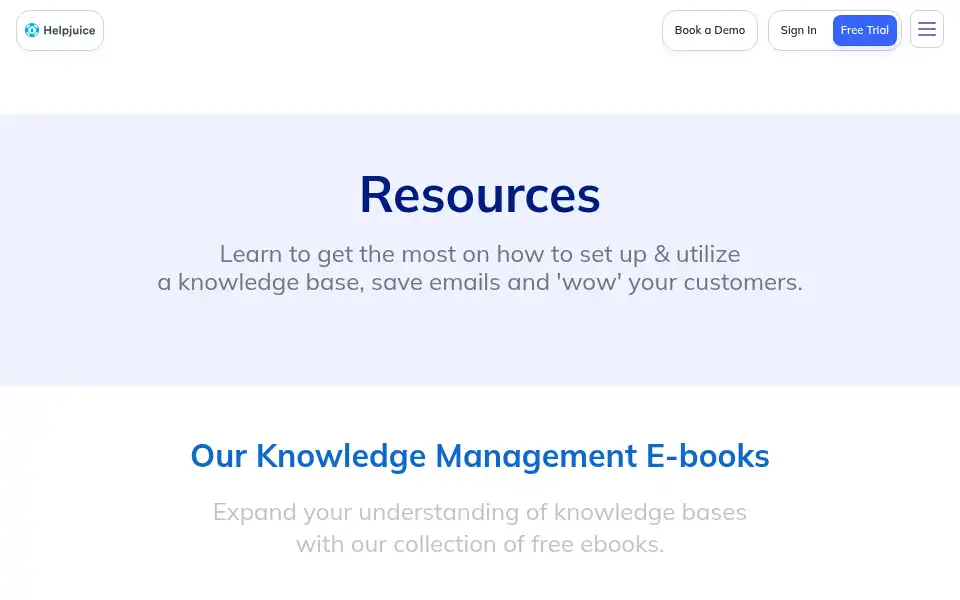 Screenshot of helpjuice.com