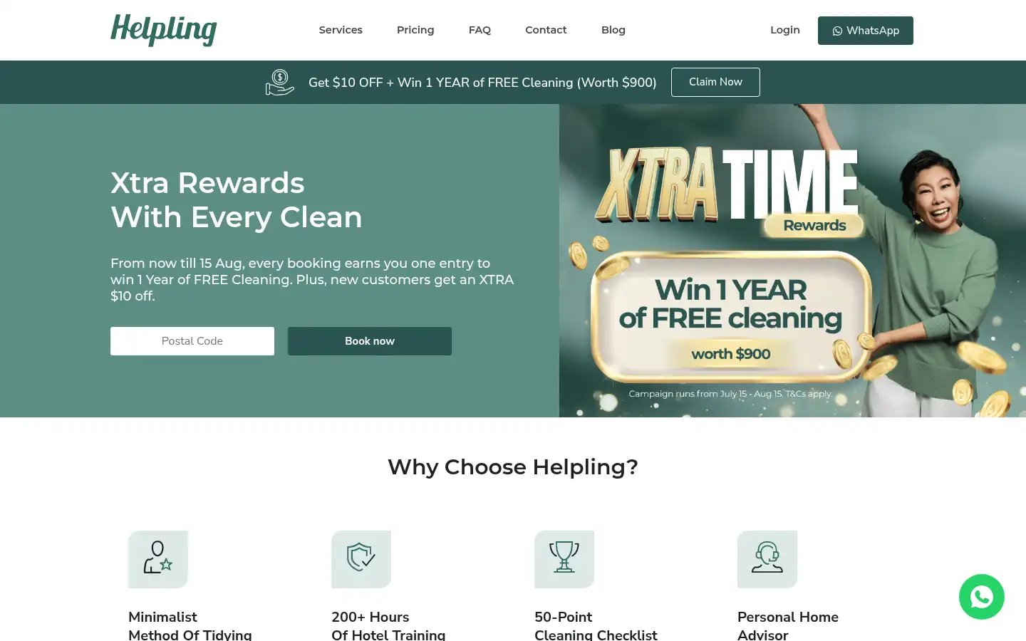 Screenshot of helpling.com.sg