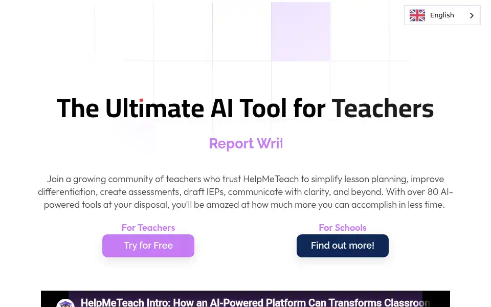 Screenshot of helpmeteach.ai