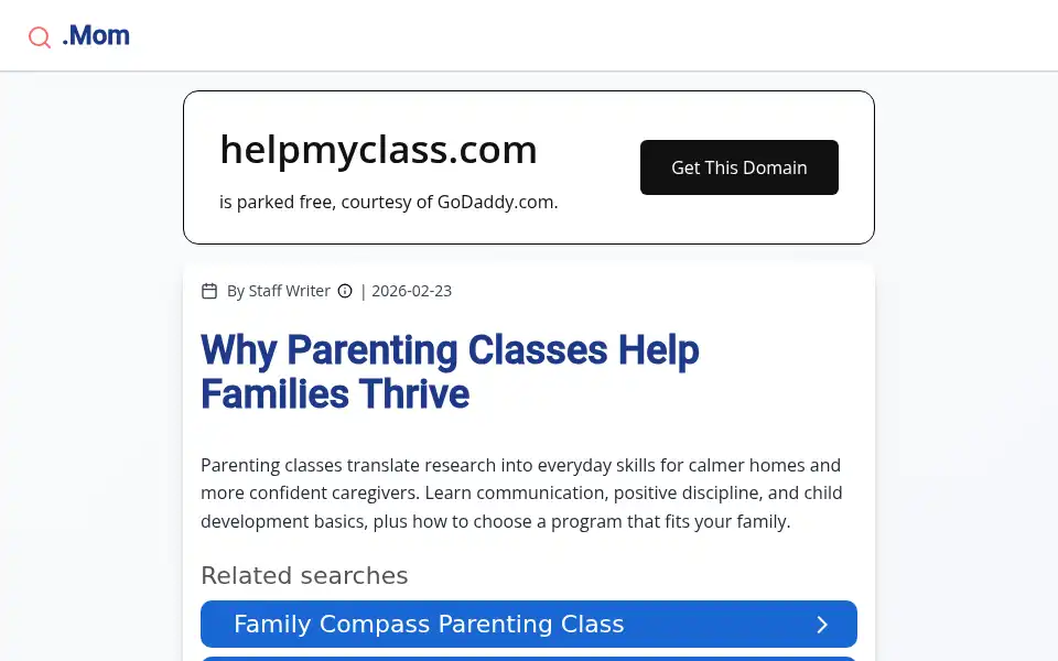 Screenshot of helpmyclass.com