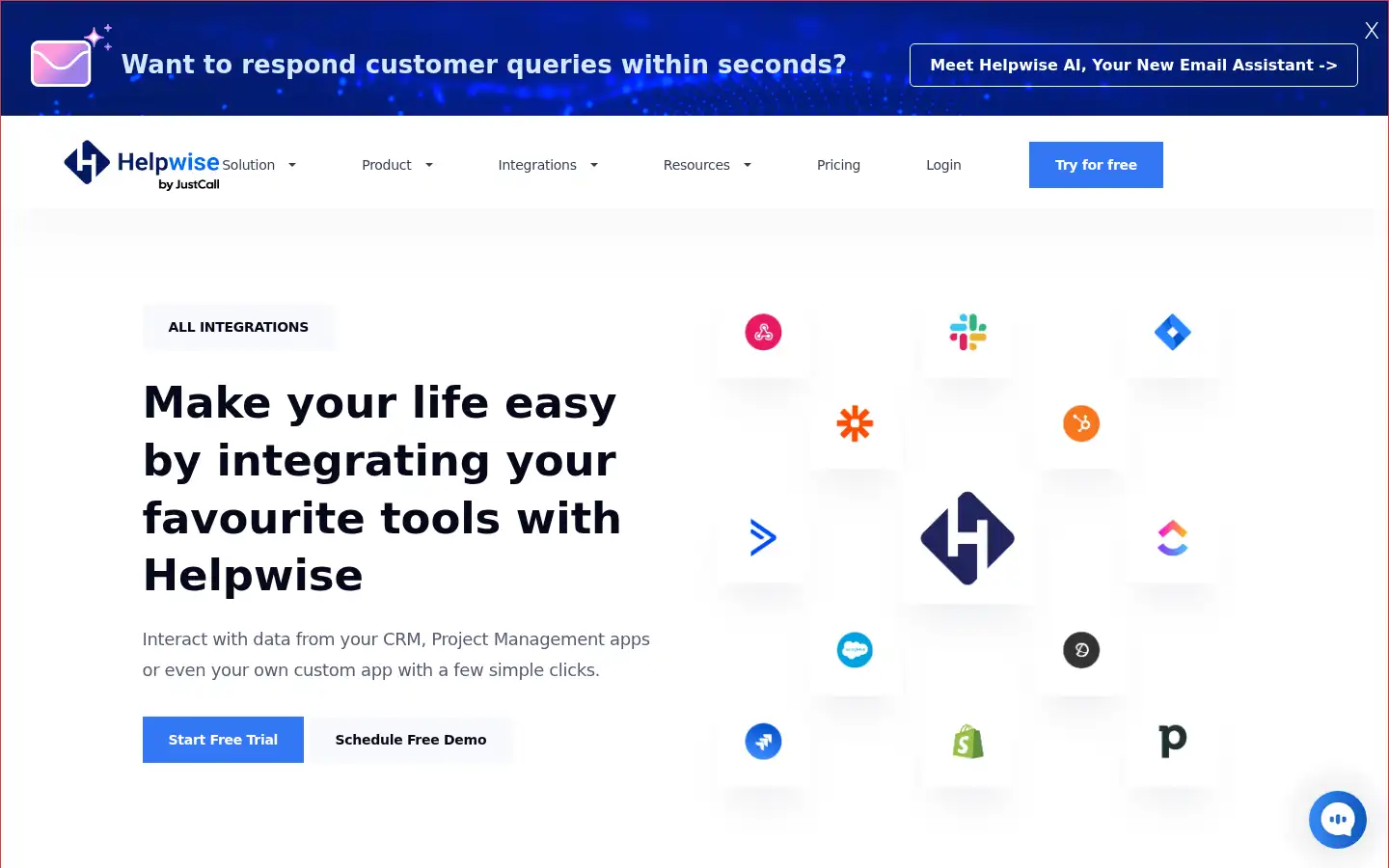 Screenshot of helpwise.io