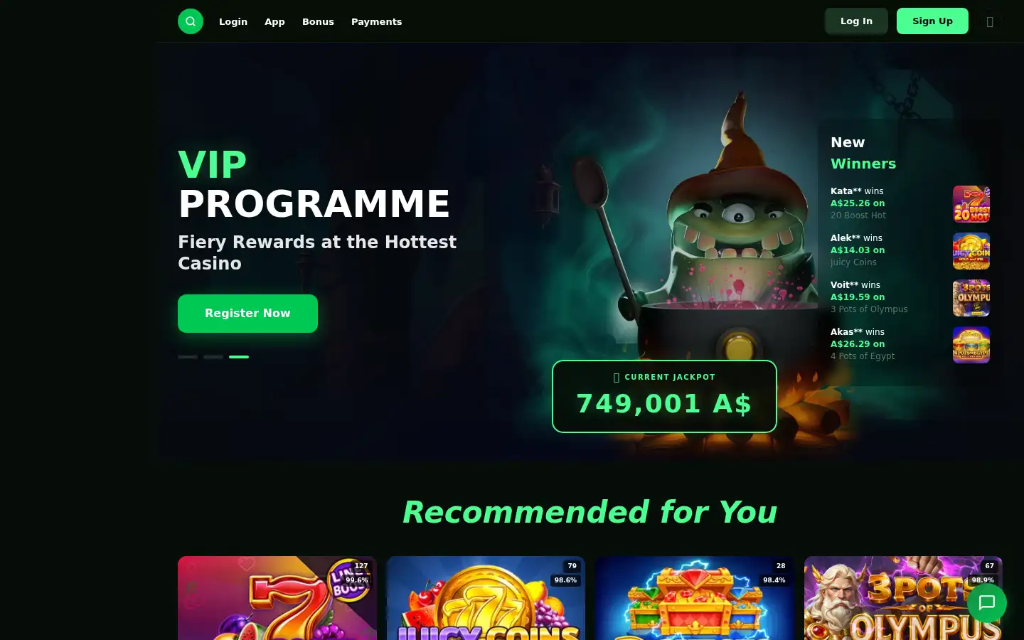 Screenshot of helspin.net