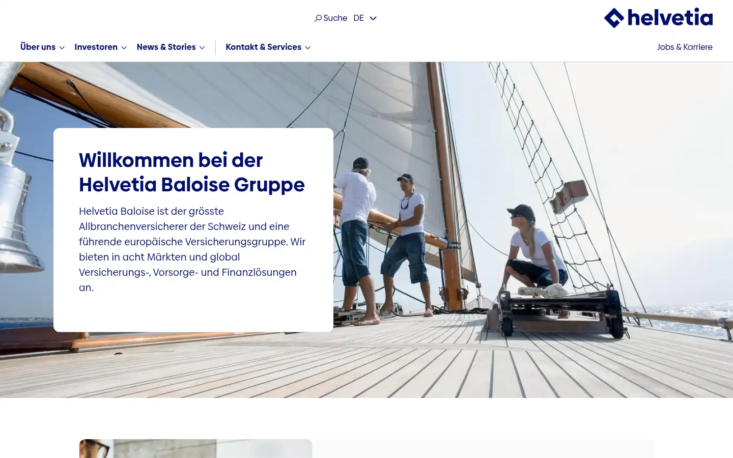 Screenshot of helvetia.com